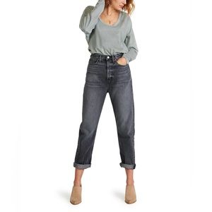 Etica Washed Black Bryce Pinch Waist Boyfriend Jeans size 28 EUC